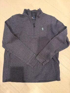 Vineyard Vines Boys Navy Quarter-Zip Sweatshirt with AZ embroidery